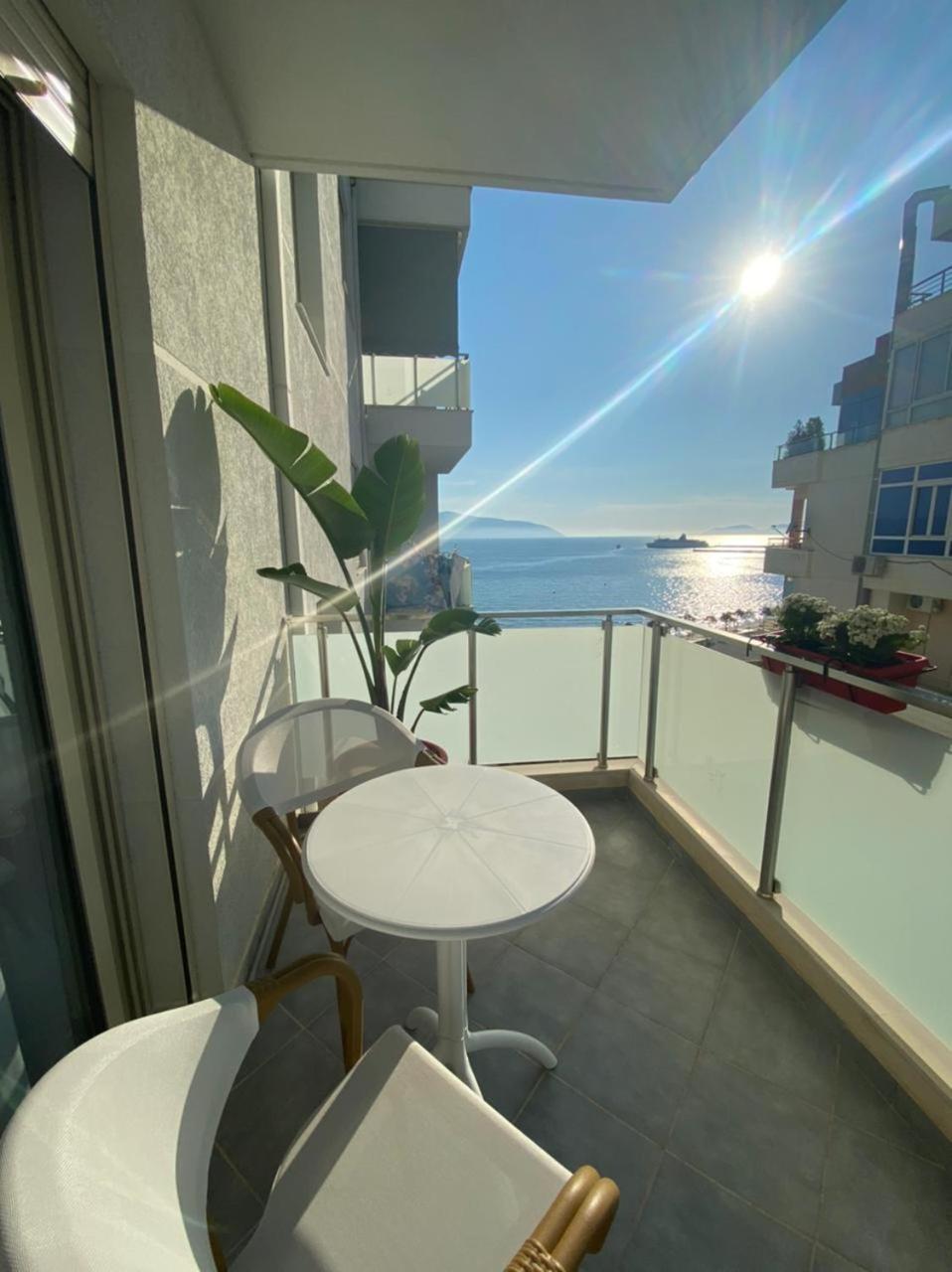 Luxury Seaview Vlora Flat Free Parking 아파트 객실 사진